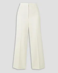 Stella McCartney Cropped twill wide-leg pants - White White