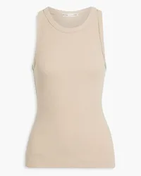 BITE Studios Ribbed cotton-blend jersey tank - Neutral Neutral