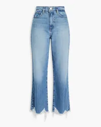 Frame Denim Le Jane Crop cropped distressed high-rise straight-leg jeans - Blue Blue