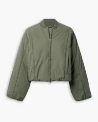 APIECE APART Esteria cropped cotton-poplin bomber jacket - Green Green