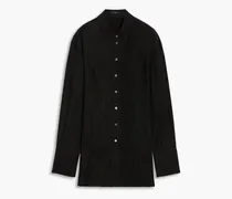 Brooks crinkled-satin shirt - Black