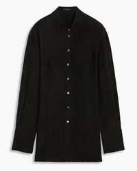 Joseph Brooks crinkled-satin shirt - Black Black