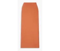 Irvette ribbed-knit maxi skirt - Orange