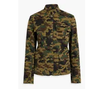 Cambre camouflage-print cotton-blend twill jacket - Green