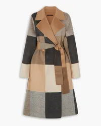 Joseph Arline belted reversible checked wool-felt coat - Multicolor Multicolor