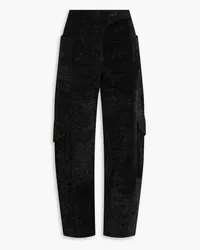 Ganni Chenille tapered pants - Black Black