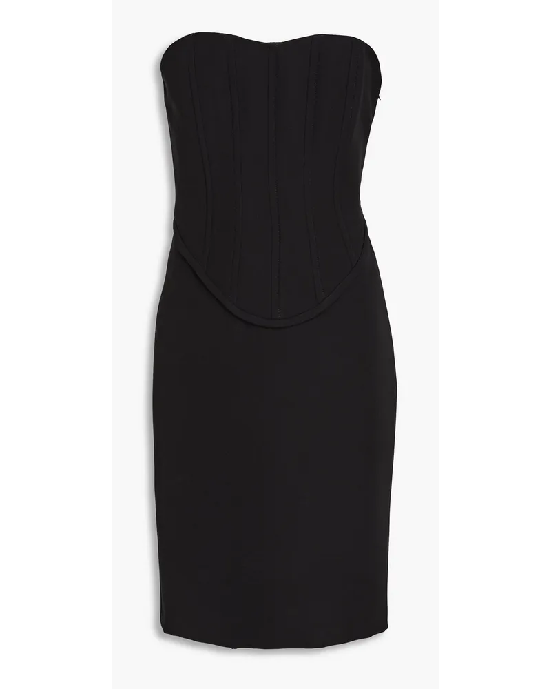 Moschino Strapless twill mini dress - Black Black