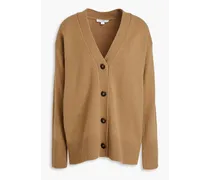 Wool and cashmere-blend cardigan - Brown