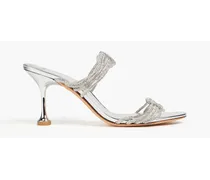 Crystal-embellished metallic sandals - Metallic