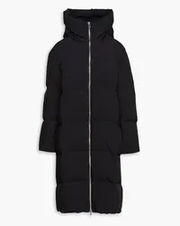 STAND Saylor quilted shell hooded down coat - Black Black