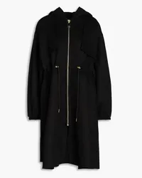 Sandro Wool-blend felt hooded coat - Black Black