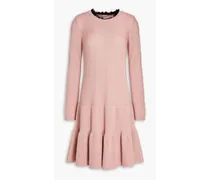 Ribbed wool mini dress - Pink