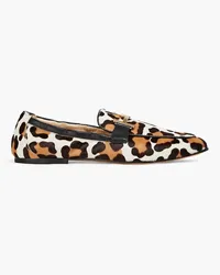 TOD'S Double T leopard-print calf hair loafers - Animal print Animal