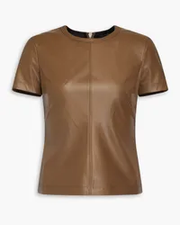 Helmut Lang Faux leather top - Brown Brown