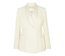 Dorothea double-breasted wool blazer - White