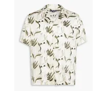 Roberto printed silk-satin shirt - Neutral