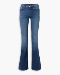 Mother Down Low Weekender Heel low-rise flared jeans - Blue Blue