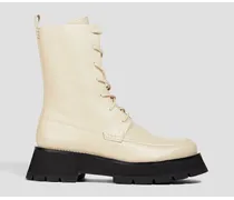 Leather combat boots - White