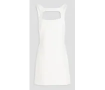 Cutout ponte mini dress - White