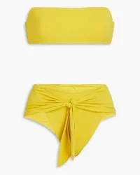 Zimmermann Tie-front bandeau bikini - Yellow Yellow