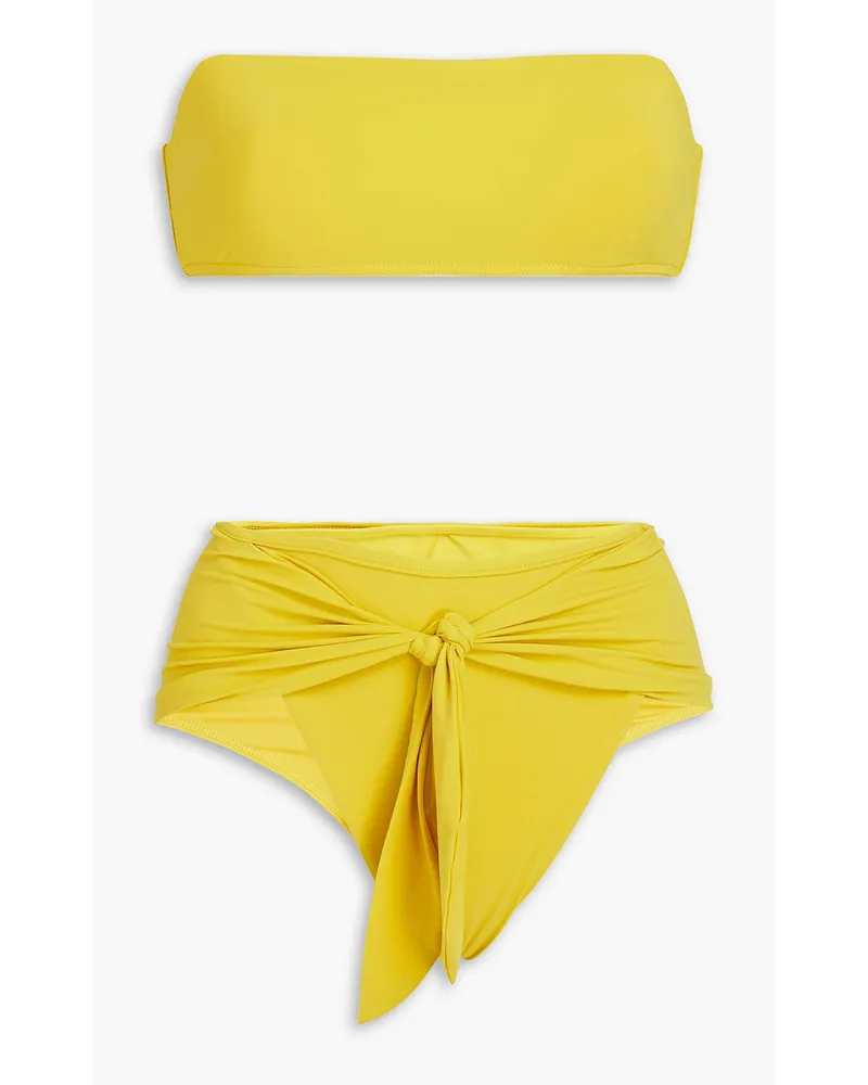 Zimmermann Tie-front bandeau bikini - Yellow Yellow