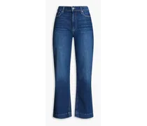 Leenah faded high-rise wide-leg jeans - Blue
