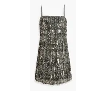 Alice Olivia - Chicago embellished tulle mini dress - Metallic