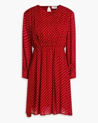 American Vintage Polka-dot georgette mini dress - Red Red