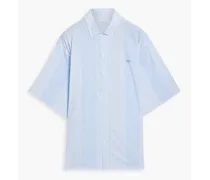 Striped cotton-broadcloth shirt - Blue