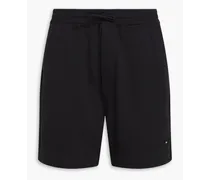 French cotton-terry drawstring shorts - Black
