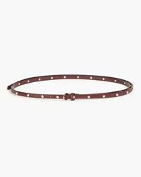 RED Valentino Studded leather belt - Burgundy Burgundy