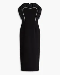 Rebecca Vallance Katie strapless crystal-embellished crepe midi dress - Black Black