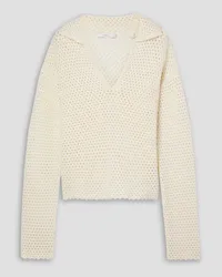 Vince Baja open-knit cotton sweater - White White