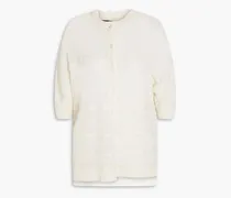 Linen-blend cardigan - White