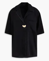 Mother of Pearl Embellished Tencel™ shirt - Black Black