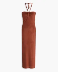 Giuliva Heritage Collection Leda modal-blend terry halterneck midi dress - Brown Brown