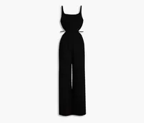 Liliana cutout crepe de chine jumpsuit - Black