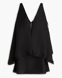 Brunello Cucinelli Silk crepe de chine top - Black Black