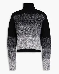 Victoria Beckham Mélange wool turtleneck sweater - Black Black