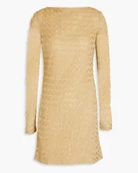 Missoni Metallic crochet-knit mini dress - Metallic Metallic