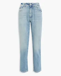 DL1961  Bella cropped high-rise straight-leg jeans - Blue Blue