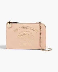 RED Valentino Printed leather cross-body bag - Pink Pink