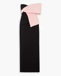 Safiyaa Suri one-shoulder faille-paneled stretch-crepe gown - Black Black