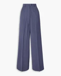 Acne Studios Pinstriped woven wide-leg pants - Blue Blue