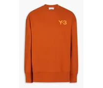 Logo-print French cotton-terry sweatshirt - Orange