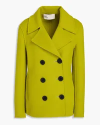 Tory Burch Double-breasted wool-felt coat - Green Green