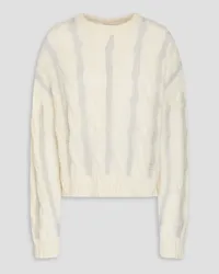 NAADAM Cable-knit merino wool and cashmere-blend sweater - White White