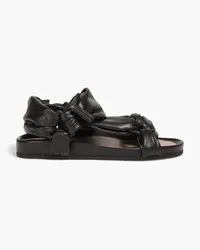 RED Valentino Ruched leather sandals - Black Black