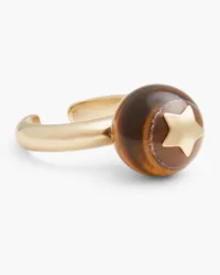 Zimmermann Gold-tone quartz ring - Brown Brown