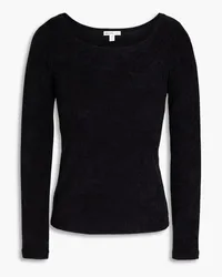 James Perse Crushed-velvet top - Black Black